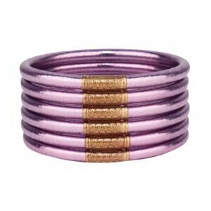 NEW BUDHAGIRL serenity prayer all weather bangles in lila